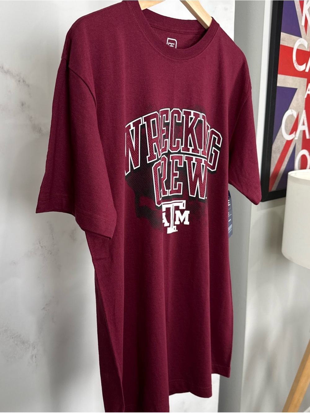 Pro Edge By Knights Apparel Men’s Maroon Texas A&M Wrecking Crew Tee Size L NEW - Picture 3 of 9